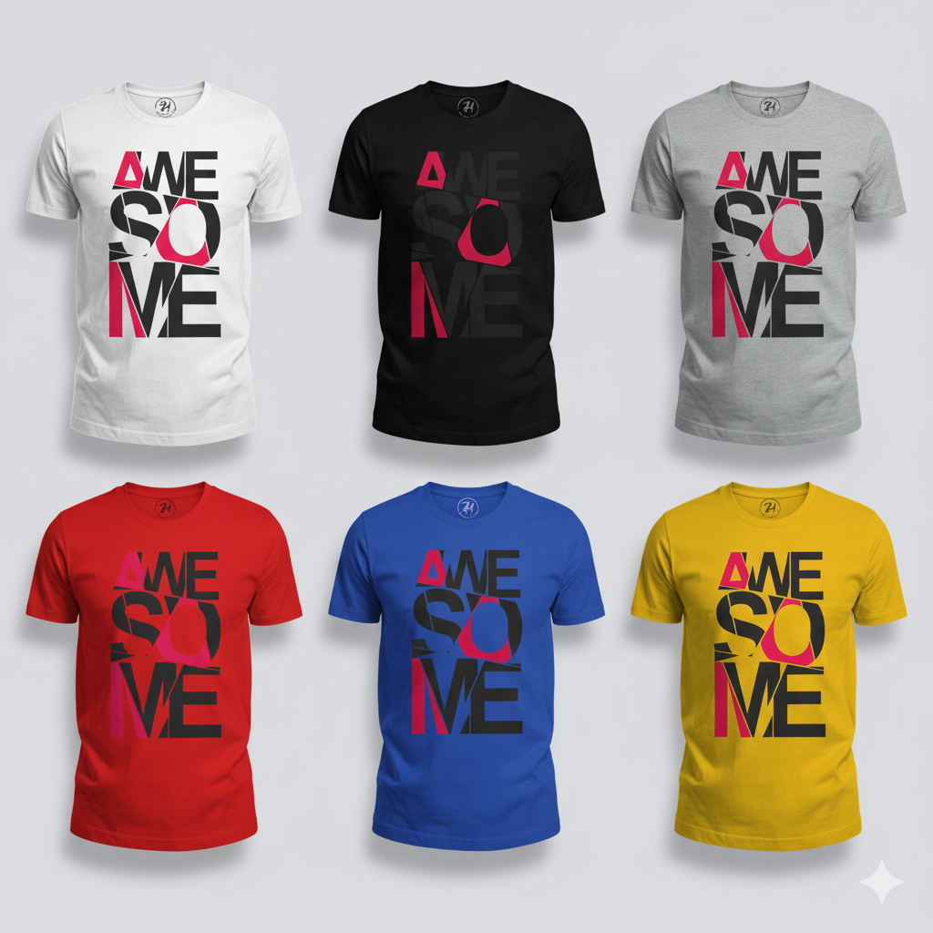 "AWESOME" Graphic T-Shirt for Men & Women - Casual Wear - Image 2